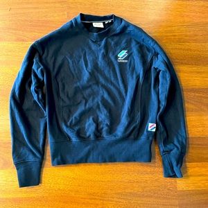Superdry tokyo city college crew sweatshirt size 4 navy blue